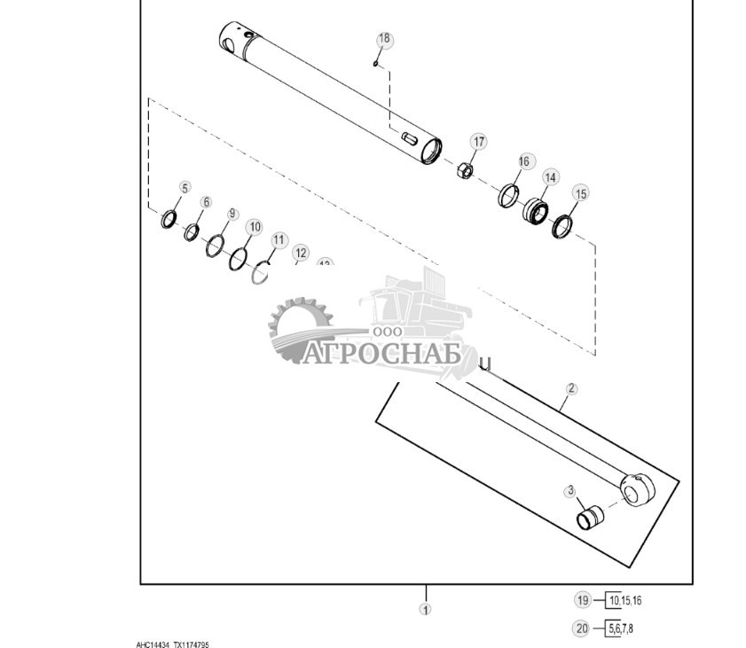 Цилиндр ковша для стандартных условий эксплуатации - ST818677 592.jpg